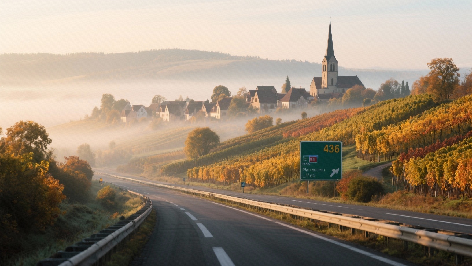 Vue aérienne de l&rsquo;autoroute A35 vers l&rsquo;aéroport de Strasbourg