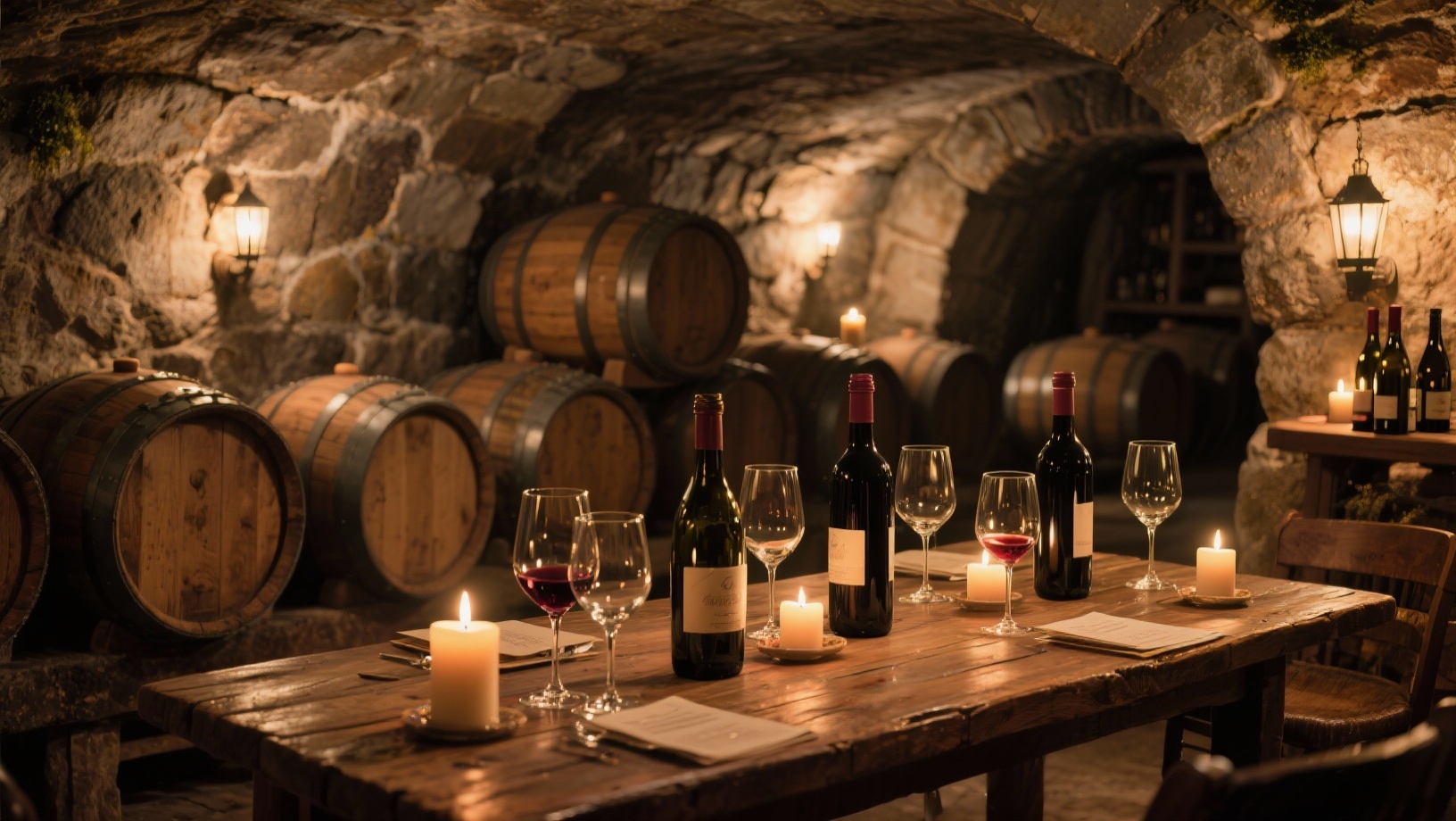 Cave à vin alsacienne avec fûts en chêne et dégustation